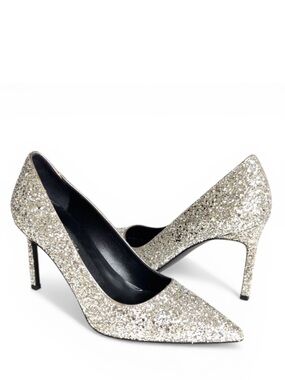 🆕 Via Spiga Nikole Silver Glitter Pumps